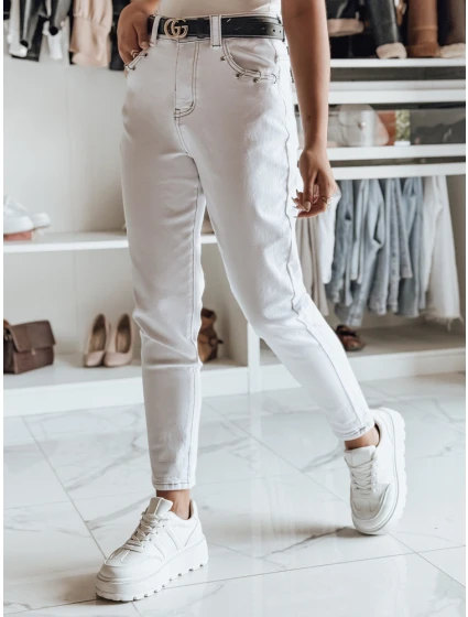 Dámské džínové kalhoty mom fit white Dstreet model 21984889 - FashionStreet