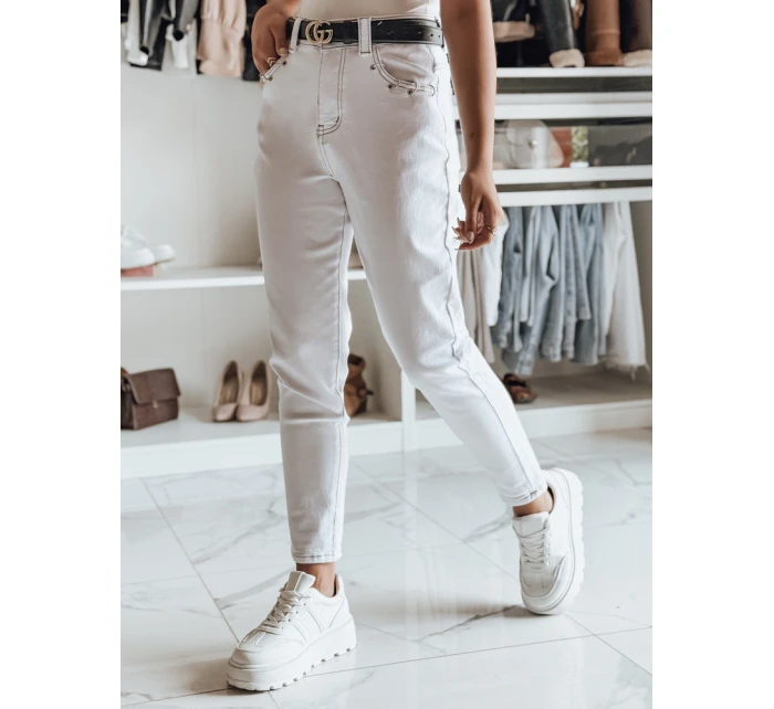 Dámské džínové kalhoty mom fit white Dstreet model 21984889 - FashionStreet