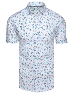 Pánské bílé tričko s krátkým rukávem model 21989517 - Dstreet