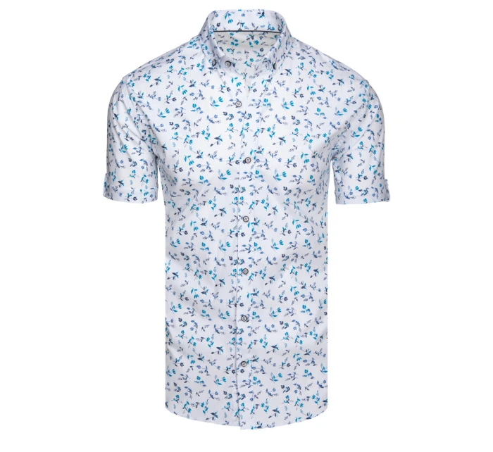 Pánské bílé tričko s krátkým rukávem Dstreet model 21989517 - FashionStreet