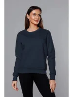 Tmavomodrá dámska tepláková mikina so sťahovacími lemami (W01-25)