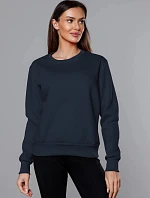 Tmavomodrá dámska tepláková mikina so sťahovacími lemami (W01-25)