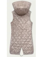 Dámská prošívaná vesta v barvě s kapucí model 20943173 - S'WEST