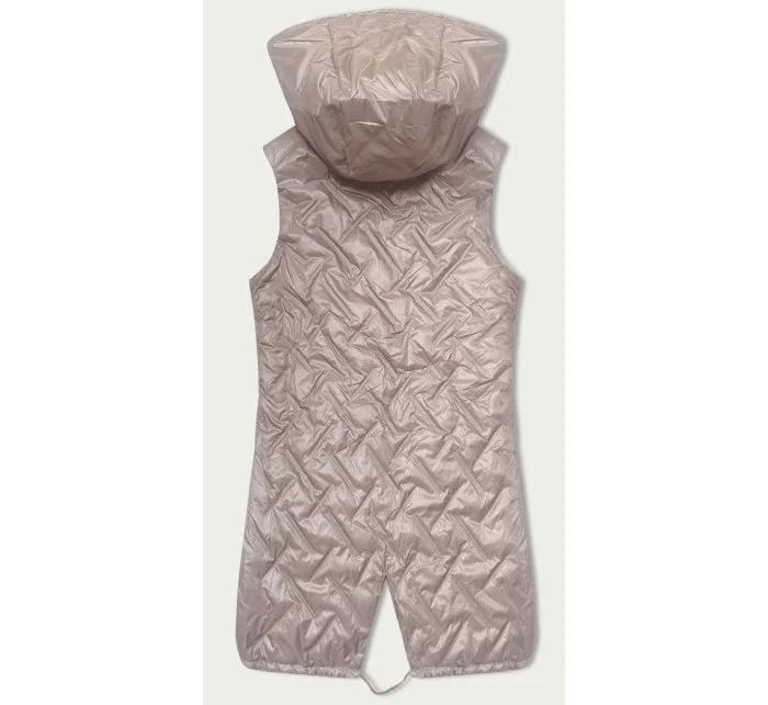 Dámská prošívaná vesta v barvě s kapucí model 20943173 - S'WEST