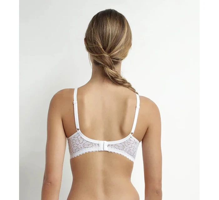 Dámska čipkovaná podprsenka s kosticami DIM TRIANGLE SOFT PADDED BRA - DIM - biela