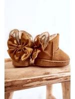 Dziewczęce Ocieplane Śniegowce Z Kokardkami Camel Meriva Dziewczęce Ocieplane Śniegowce Z Kokardkami Camel Meriva