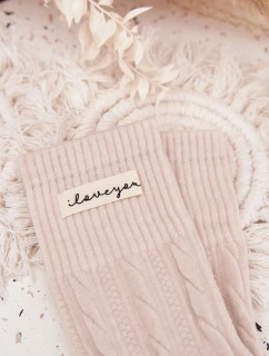 Teplé dámské ponožky s vlnou béžové