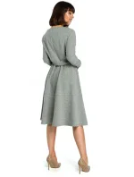 B087 Midi šaty - čierne