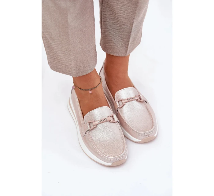 Dámske mokasíny GR51-598 Beige pearl - S.Barski Dámske mokasíny GR51-598 Beige pearl - S.Barski