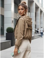 Dámska prechodná bunda s kapucňou GRAUS béžová FashionStreet TY4221