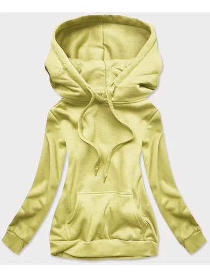 Žltá dámska tepláková mikina (W02-33)