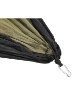 TURISTICKÁ HOJDACIA SIEŤ PRE 2 OSOBY 270X140CM ZELENÁ ČIERNA TURISTICKÁ HOJDACIA SIEŤ PRE 2 OSOBY 270X140CM ZELENÁ ČIERNA