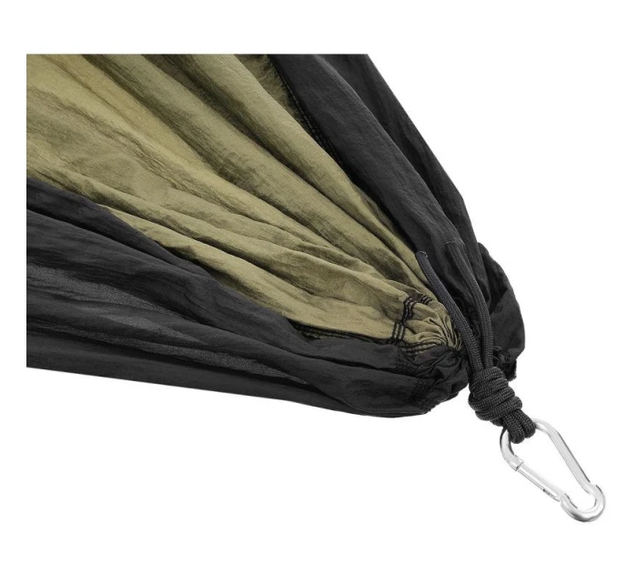 TURISTICKÁ HOJDACIA SIEŤ PRE 2 OSOBY 270X140CM ZELENÁ ČIERNA TURISTICKÁ HOJDACIA SIEŤ PRE 2 OSOBY 270X140CM ZELENÁ ČIERNA