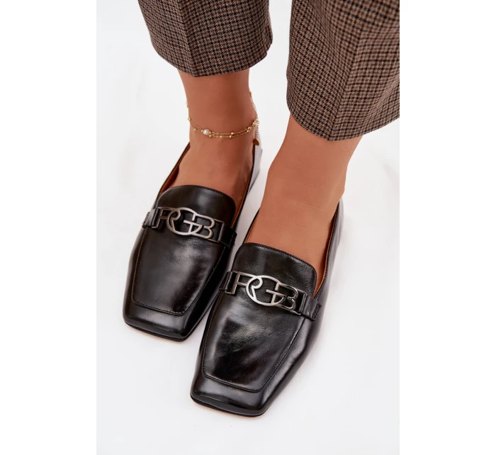 Kožené dámské mokasíny s ozdobným detailem D&A CR61-3125 Béžové