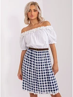 Šaty LK SK 506358.21P biela a tmavomodrá