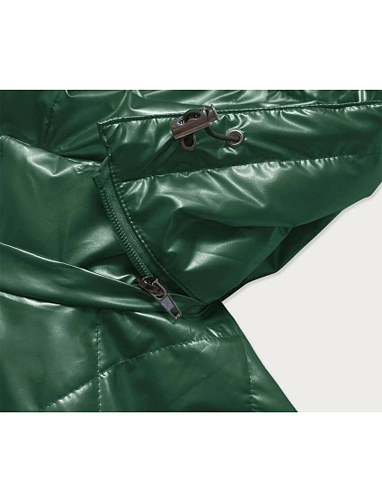 Zelená dámská lesklá bunda model 16149239 - 6&8 Fashion