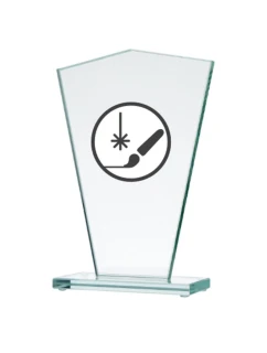 Gravírovaná sklenená trofej + výplň farbou