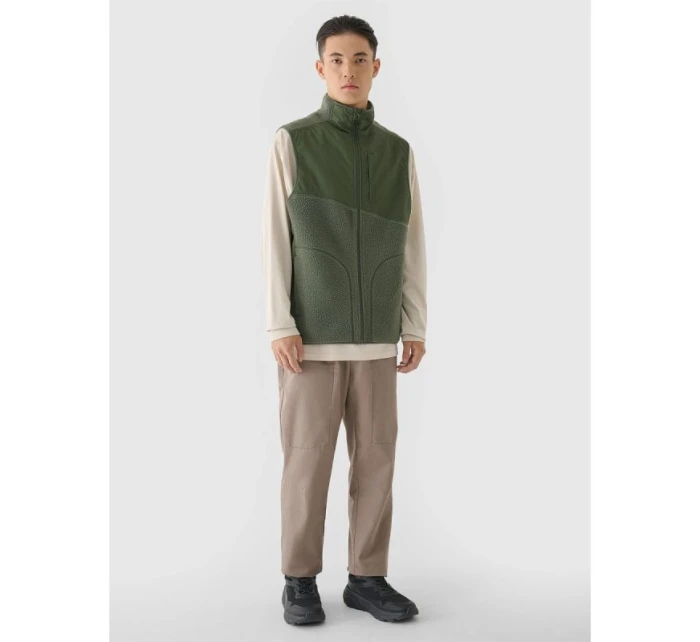 Pánske tričko bez rukávov so stojačikom 4F 4FRAW24TVESM172-43S