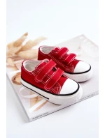 Dziecięce Trampki Na Rzepy Czerwone Bernie Dziecięce Trampki Na Rzepy Czerwone Bernie