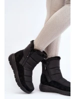 Dámské zimní boty s kožešinou černé model 21644820 - Boto Dámské zimní boty s kožešinou černé model 21644820 - Boto