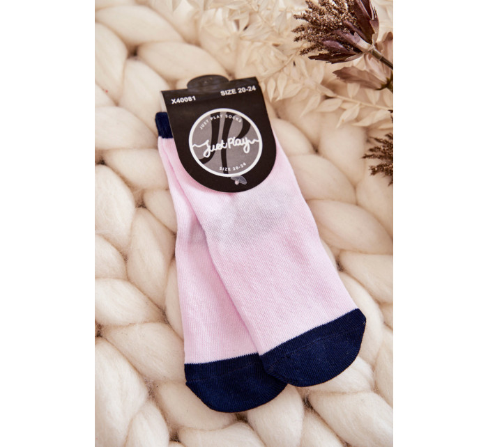Detské klasické bavlnené ponožky ružové