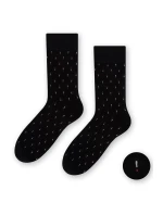 Pánské ponožky model 21780723 černé se vzorem - Steven Pánské ponožky model 21780723 černé se vzorem - Steven