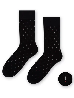 Pánske ponožky 056-206 čierne so vzorom - Steven