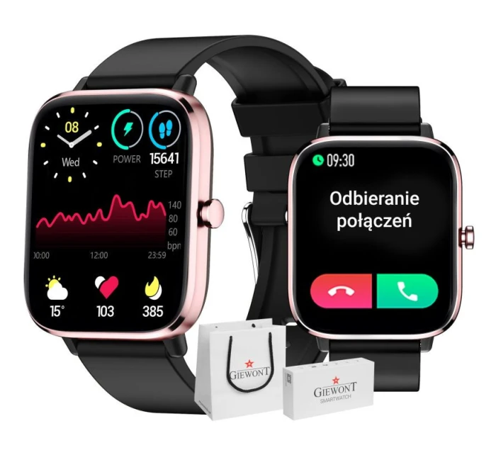 Inteligentné hodinky Giewont Pink and Black GW230-3 Inteligentné hodinky Giewont Pink and Black GW230-3