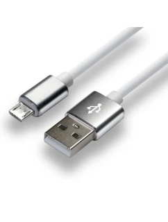 Napájací kábel everActive CBS-1MW (USB - Micro USB ; 1 m; farba biela)