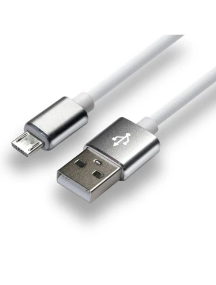 Napájací kábel everActive CBS-1MW (USB - Micro USB ; 1 m; farba biela)