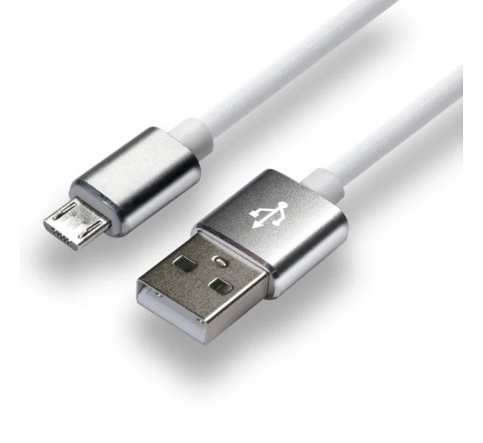 Napájací kábel everActive CBS-1MW (USB - Micro USB ; 1 m; farba biela)