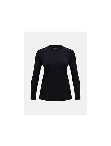 Termotriko PEAK PERFORMANCE Magic Crew Wool-blend Baselayer Women, čierne