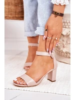 Sandały Damskie Na Słupku Pudrowy Róż Lexi Sandały Damskie Na Słupku Pudrowy Róż Lexi