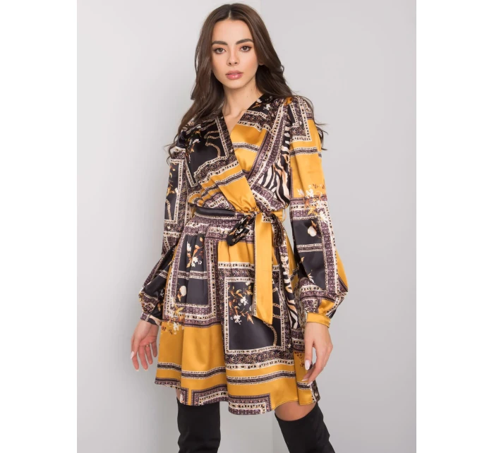 Šaty LC SK 22K 3050.06P čierno-žlté