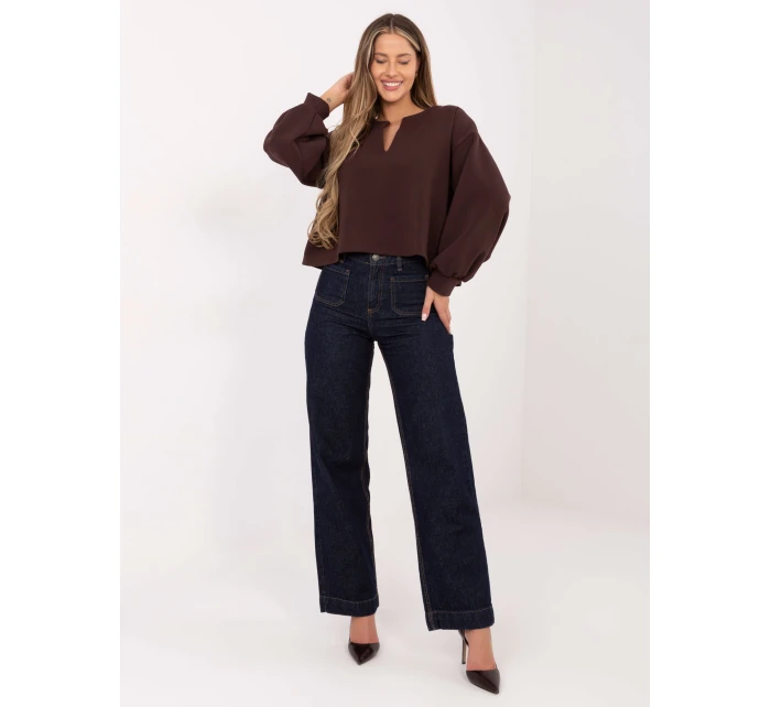 Mikina MJ BL H2412.26 tmavohnedá