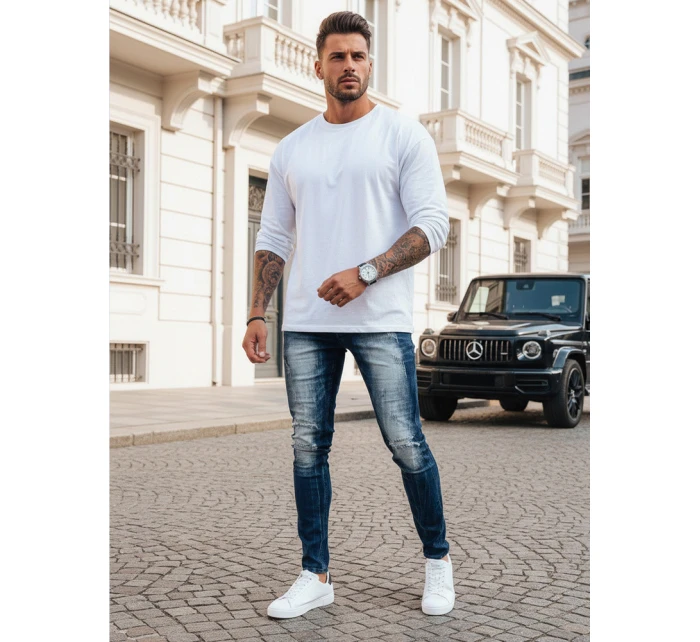 Pánske tmavomodré džínsové nohavice FashionStreet UX3993