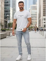 Pánske bavlnené tričko s nápisom BLESSED white FashionStreet NX5124R Pánske bavlnené tričko s nápisom BLESSED white FashionStreet NX5124R