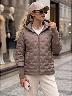 Kurtka damska pikowana z kapturem beżowa model 22341106 - FashionStreet