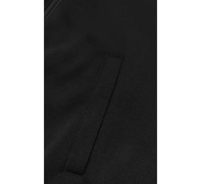 Čierno-oranžový dámsky teplákový komplet s lampasmi (KK0057)