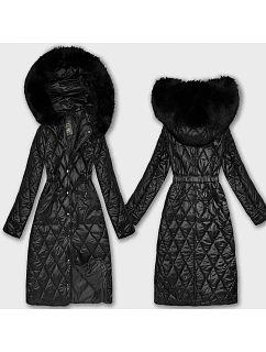 płaszcz z kapturem czarny model 21725735 - Libland