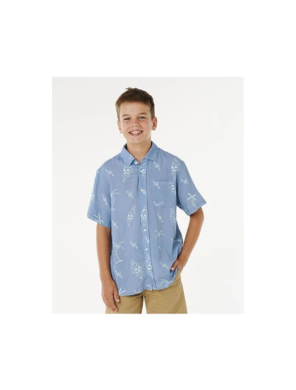 Chlapčenská košeľa RIP CURL Eternal Shred Ss Shirt-Boy, modrá
