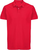 SOL'S Pacific Unisex polo tričko z hrubej bavlny 25.4439 červené