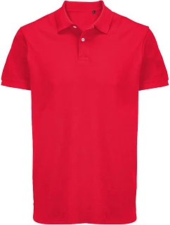 SOL'S Pacific Unisex polo tričko z hrubej bavlny 25.4439 červené