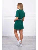 Šaty s ozdobným páskem zelené Šaty s ozdobným páskem zelené