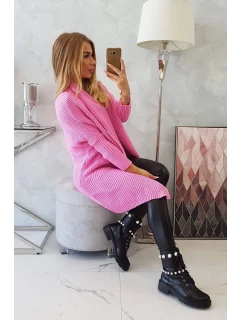 Sveter s netopierími rukávmi svetlo ružový