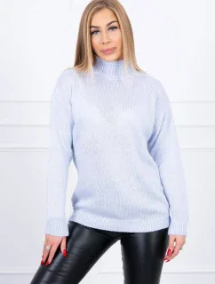 Polovičný sveter s rolákom modrý