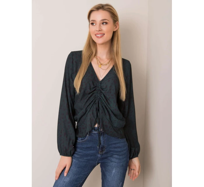 Blúzka DHJ BZ 12283 1.93P tmavo zelená