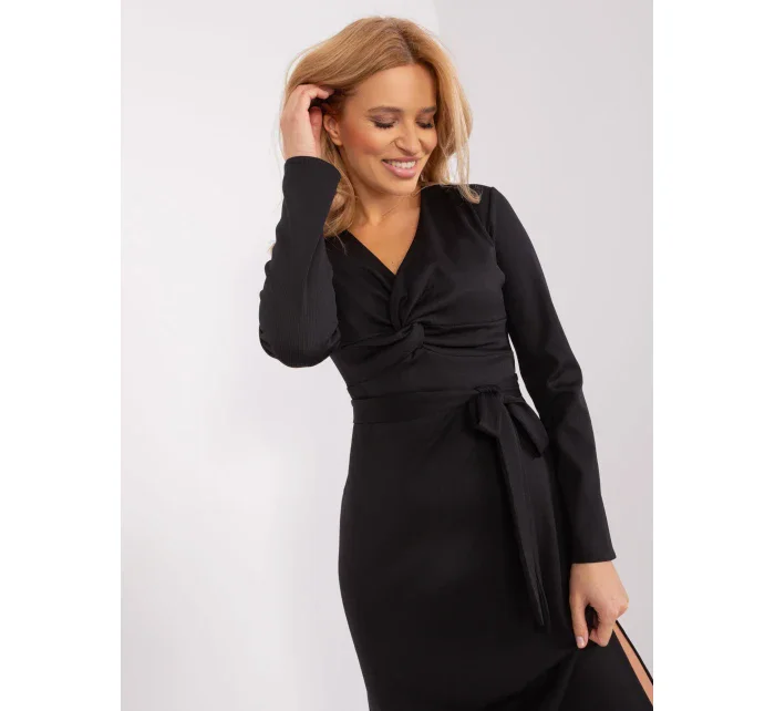 LK SK 509456 šaty.99 čierna LK SK 509456 šaty.99 čierna