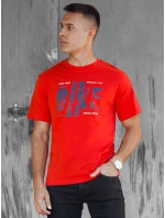 Pánské oranžové tričko s potiskem Dstreet model 21974906 - FashionStreet