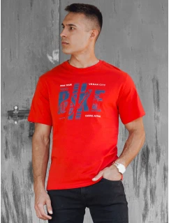 Pánské oranžové tričko s potiskem Dstreet model 21974906 - FashionStreet